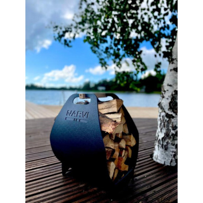 Narvi koš na dřevo pohled v přírodě