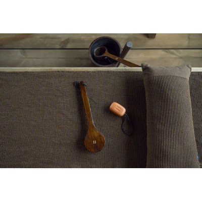 Rento masážní kartáč do sauny tmavý bambus