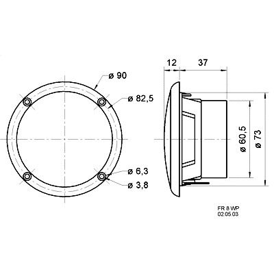 Visaton reproduktor do sauny FR 8 WP White, 15W 8 Ohm