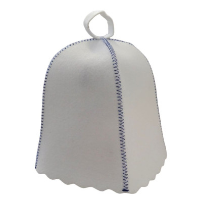 Čepice do sauny plsť, modré prošívání