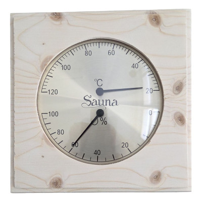 Sawo teplomer a vlhkomer do sauny štvorec smrek