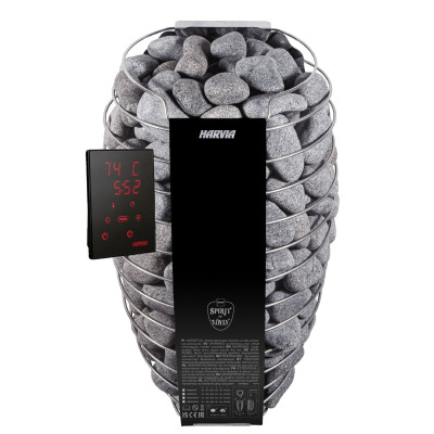 Harvia Spirit SP90XW 9,0 kW WiFi čierna s kameňmi a ovládačom