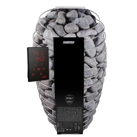 Harvia Spirit SP90XW 9,0 kW WiFi čierna s kameňmi a ovládačom