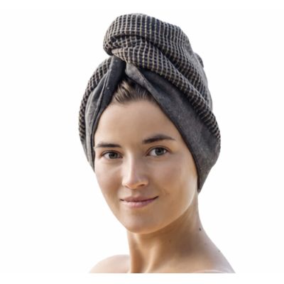 Rento uterák na vlasy do sauny Kenno 30x72cm modelka biele pozadie