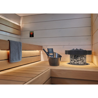 Harvia Legend PO70FC 6,8 kW WiFi black - v sauně