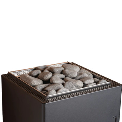 HUUM saunová pec elektrická Core Wall Combi Black 7,5 kW - detail s kameňmi