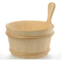 Vědra naběračky a podhlavníky do sauny