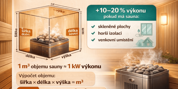 Jak vybrat výkon saunových kamen